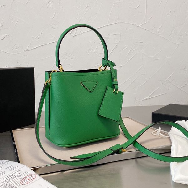 

women classic bucket bag handbags purse crossbody wallet shoulder bag removable shoulder strap high-capacity plain water ripple