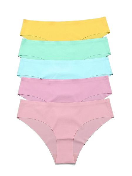 

5pack plain simple panty p73i#, Black;red