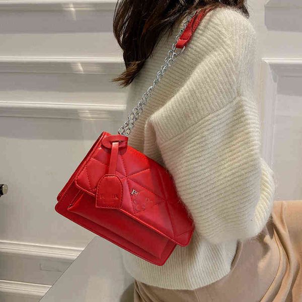

bags 2022 new chain bag women's high sense single shoulder solid color diagonal