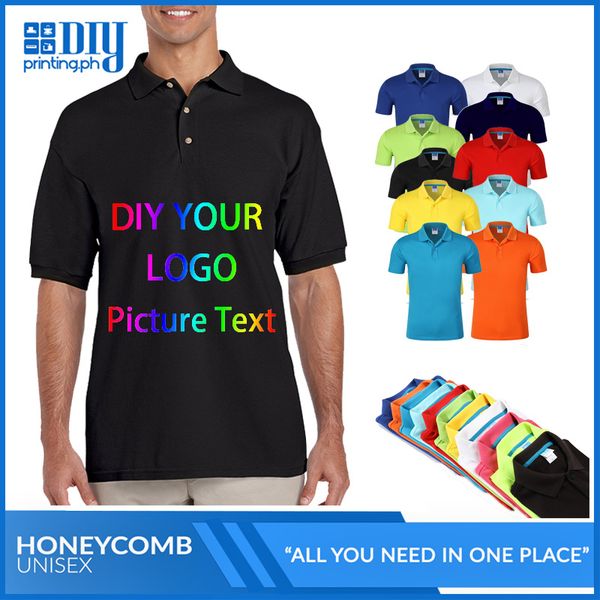 

summer men's polo shirt custom solid color short sleeve lapel for men 100% polyester sports casual shirt diy own design 220608, White;black