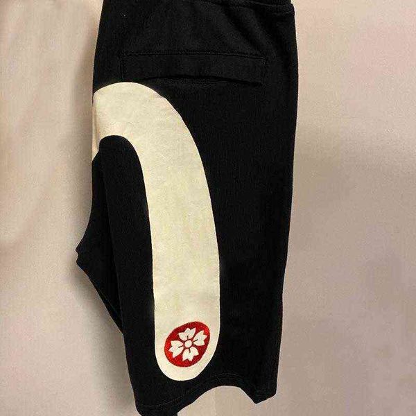 Evisierte Shorts Casual Harajuku Y2K Herren -Fitness -Shorts Japanische Modemarke M gedrucktes Bein Shorts Sommer Männer Kleidung 90er T220802