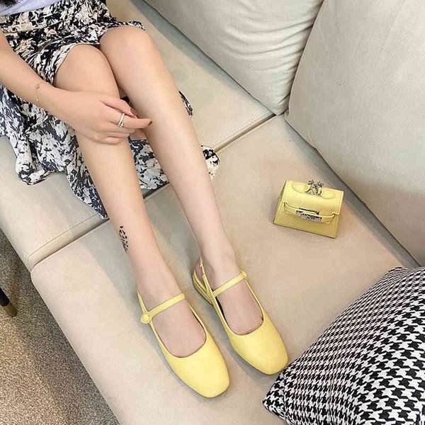 

sandals leather youth small yellow shoes back empty baotou women's sandals soft bottom comfortable versatile thick heel anti slip lazy, Black