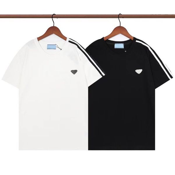 

2022 italy designer fashion sweatshirt men t shirt summer cotton short sleeve round neck t-shirt black white shirt men's polo casual ja, White;black