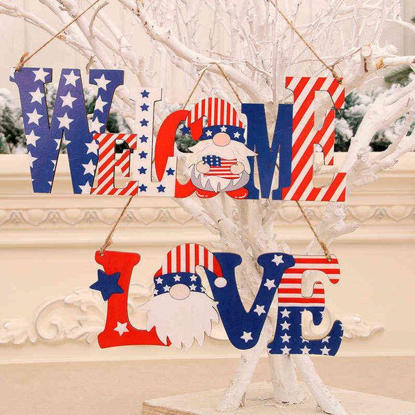 

factory outlet new american independence day national decorations wooden letter door hanging creative pendant mall welcome to hang