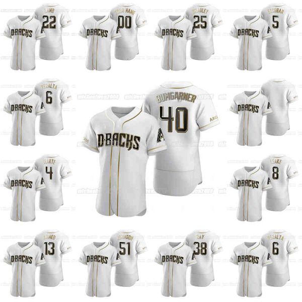 

2 starling marte longoria bumgarner arizona 2020 golden jersey hector rondon peralta carson kelly chafin archie bradley eduardo escobar lamb, Black