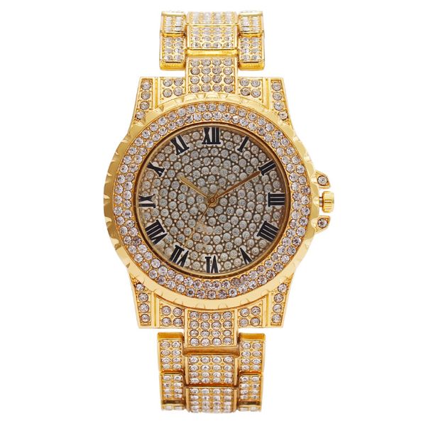 

fashion iced out watches womens luxury watch wristwatches for women girls m1082, Slivery;brown