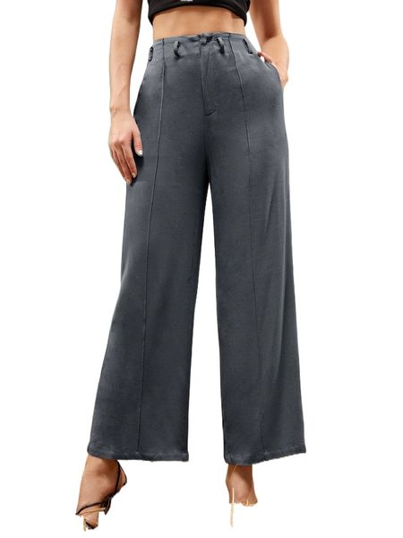 

x anthony vanderwoo high waist wide leg pants x5h9#, Black;white