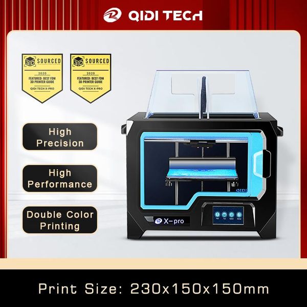 Printers Tech X-Pro 3D-принтер двойной экструдер с Wi-Fi 4,3-дюймовый сенсорный экран ABS Pla Tpuprinters