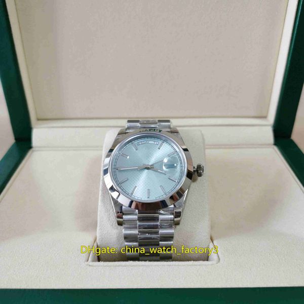 

bp factory mens watch 40mm day-date 228206 president ice blue dial sapphire watches cal.2813 2836 3255 movement mechanical automatic men&#03, Slivery;brown