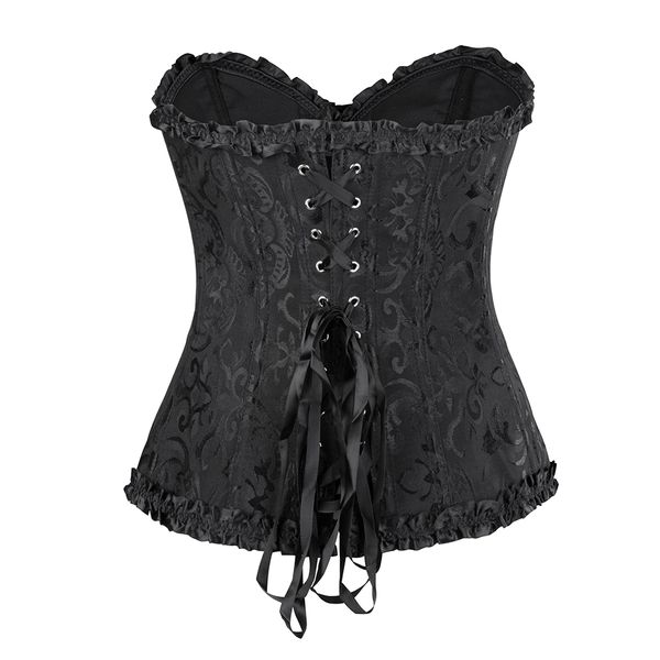 Corsetto sexy con lacci da donna Bustier Top Corsetto Vita disossata Allenatore Modellamento del corpo Abbigliamento snellente Taglie forti Biancheria intima