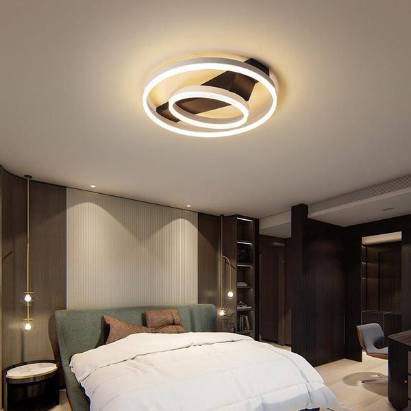 Tavan Işıkları Modern LED Avizesi Yatak Odası Oturma Odası Mutfak Meydanı/Yuvarlak Lamba Uzaktan Kumanda İç Mekan Aydınlatma Fikstürü