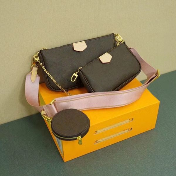 

multi 3pcs shoulder crossbody bags pochette women's shopping bag with coin purses designer luxury handbags lady clutch wallets ar9y