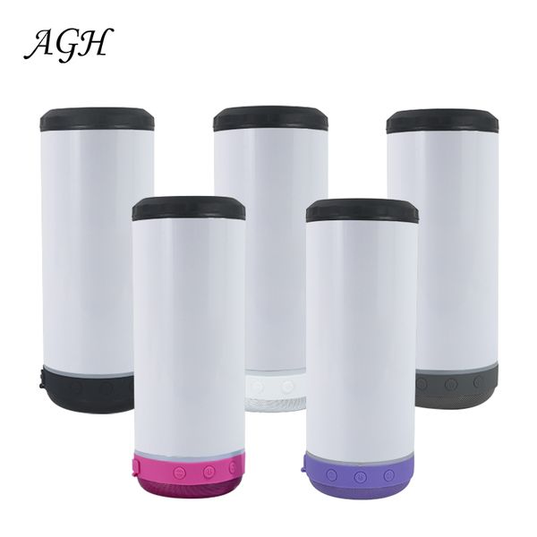 Armazém local dos EUA 16oz 4 em 1 Sublimação lata de lata mais refrigerador Tumblers reto Bluetooth Cup de aço inoxidável aço de aço de cerveja Isoled Cola Coolers