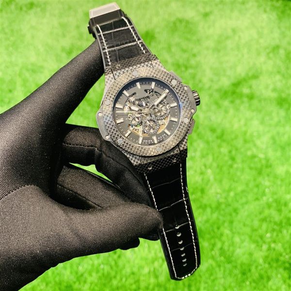 

classic black mechanical hollow leisure watch multifunctional outdoor sport waterproof business leisure aaaaa class225u, Slivery;brown