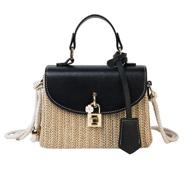 

2022 fashion women luxurys designer rattan crossbody bag luxury wicker woven messenger lady shoulder bags handbag female tote satchel straw