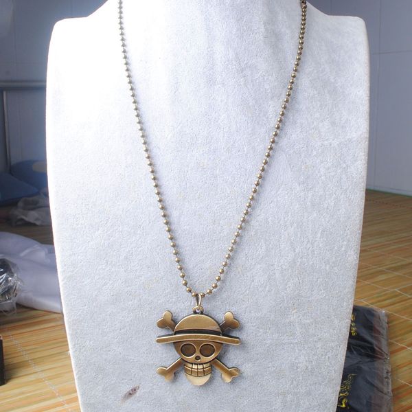 

ancient copper pirate pendant gift fit men girl boy long chain metal suspension necklace jewelry c065, Silver