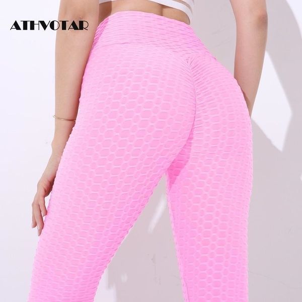 

women push up leggings high waist elastic knitted spandex leggings femme fitness workout jeggings legging women pants y200904, Black