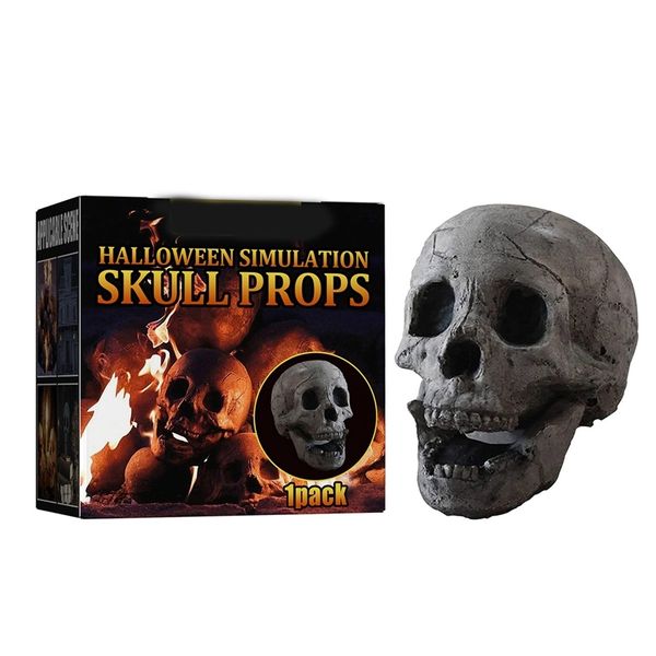 Outras festa festiva suprimentos de Halloween Fire Skull Party Decoration Simulat 220823