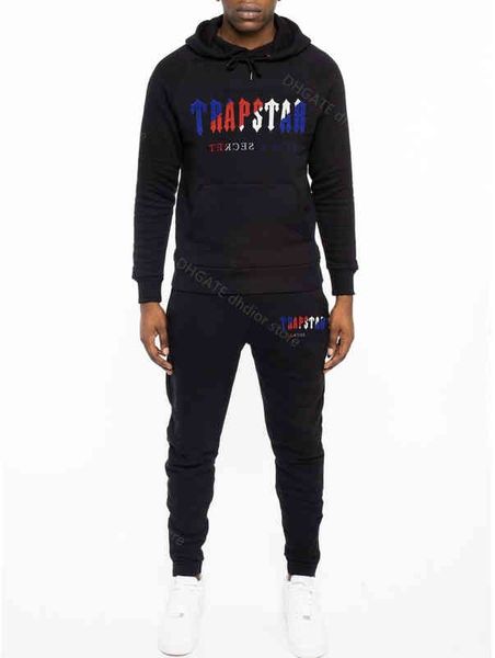 

sweatshirt hoodie trapstar warm hip hop street jacket 1;1 embroidered letters 2022 new arrival, Black