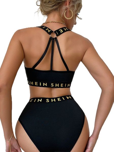 

letter tape lingerie set n2cw#, Black;red