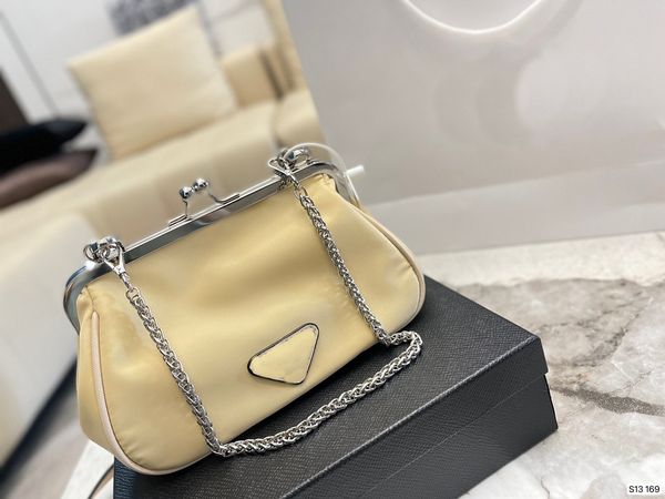 

high designer shoulder bag women's nylon chain clip bag delivery box