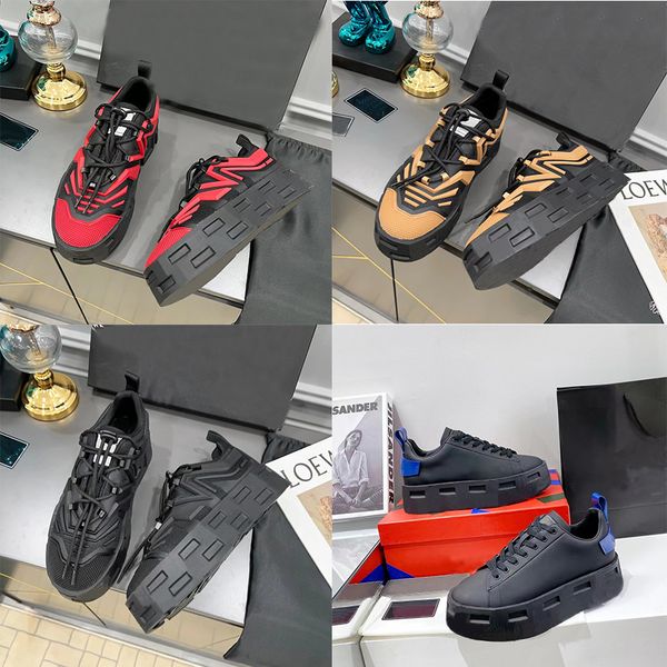 

designer casual shoes greca labyrinth sneakers 22ss calfskin platform sports shoe man thick-soled men shoes fashion breathable trainers, Black