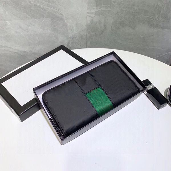 

designer wallets luxurys men women wallet brand red and green stripes bags letters key coin purse original card holder enchase frosted cow l, Red;black