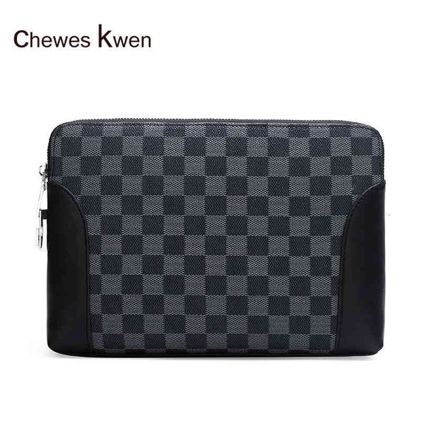 

handbags bags 2022 men's checkered handbag code lock leisure large capacity chessboard clip damp leather, Black;red