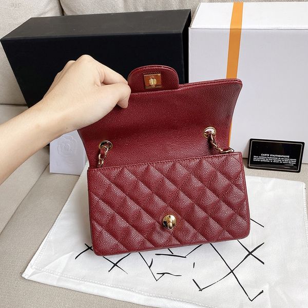 

original quality classic 20cm caviar diamond lattice mini flap bag designer women shoulder bags a69900 luxuries designers chains cross body
