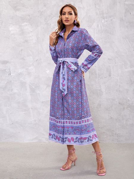 

x tina comeche floral print belted dress k5oh#, Black;gray