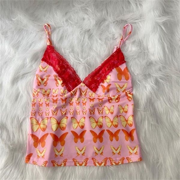 

monmoira vneck lace camisole women backless patchwork crop ladies harajuku skinny tank cwe02085 t200731, White