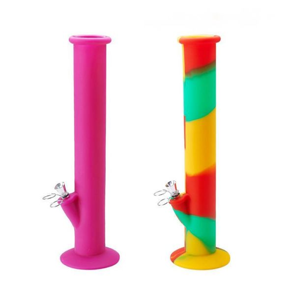 Pipa ad acqua in silicone portatile rimovibile, fumo, bong in plastica, filtro, tubi per tabacco in silicone, erba secca