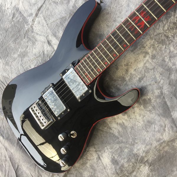 

custom electric guitar, black banshee, heavy metal guitar
