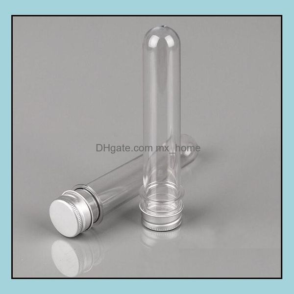 Bottha Bottles Office School Business Industrial 40ml Transparente Bath Salt Teste Pet Tube com alumínio DHXN5