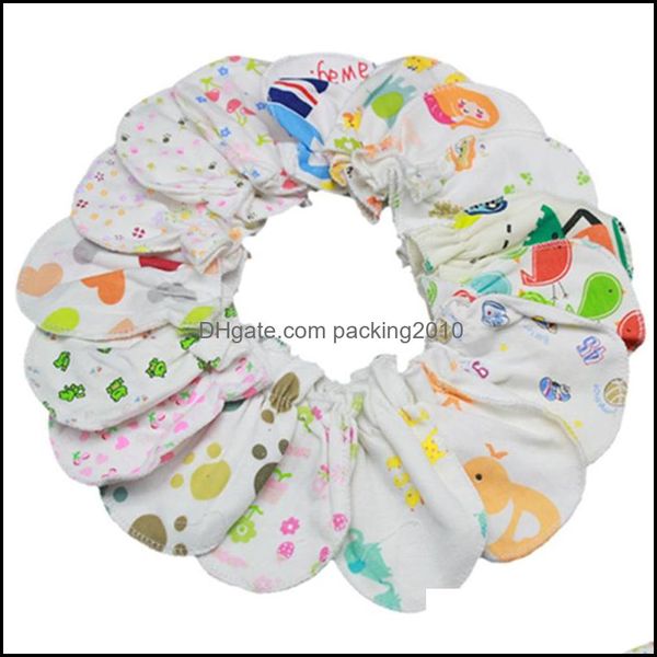 Altri tessuti per la casa Tessili da giardino Guanti da neonato unisex No Scratch Infant Toddler Neonati e ragazze Guanti Cotone per la cura Drop Delive