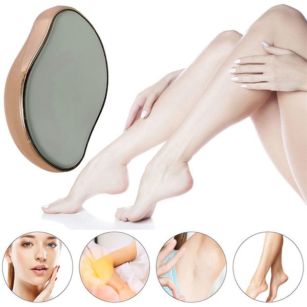 Gomma per capelli in cristallo Cuscini da bagno Pietra Gambe da donna Dispositivo di rimozione magica indolore Esfoliazione facile e veloce Epilatore setoso Strumento esfoliante per la pelle per il corpo Qualsiasi parte