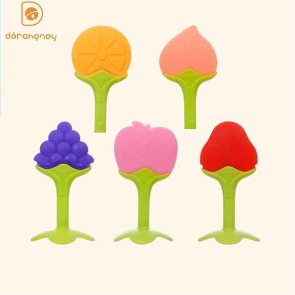 

teething massaging toy silicone baby teether for teeth infant dental care accessories born fruit chew toys for born 220602