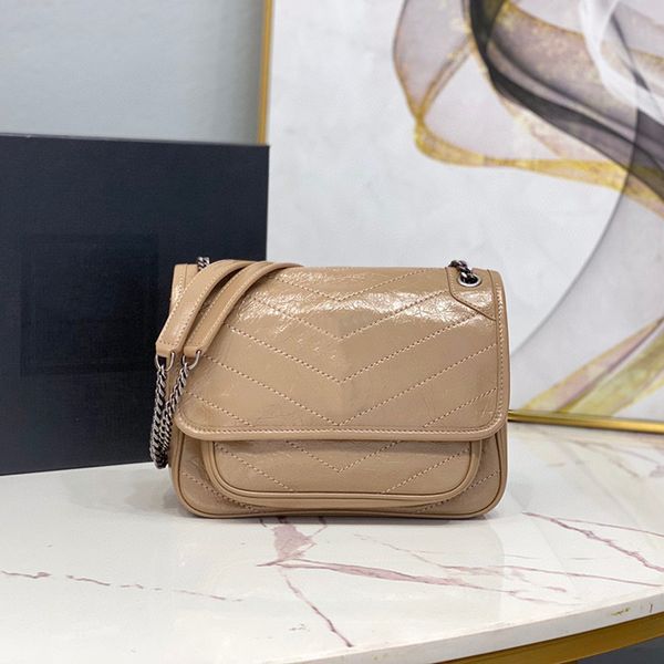 

luxury fashion shoulde bags designer niki khaki message crossbody cowhide leather bag envelope handbags woman thread lady wholesale plain ch