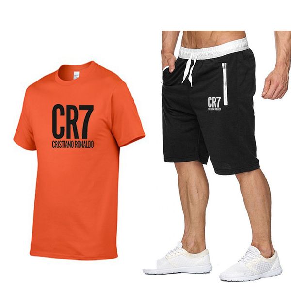

brand letter tracksuit set men t shirt+shorts sets summer sportswear jogging pants t-shirt streetwear harajuku tshirt suit, Gray
