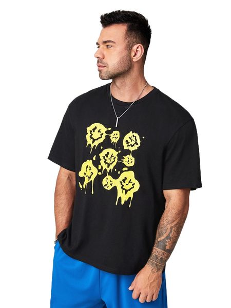 

extended sizes men cartoon graphic tee q0qb#, White;black