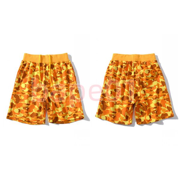 

mens fashion shorts man summer orange camouflage printing short pants beach shorts asian size m-2xl, White;black