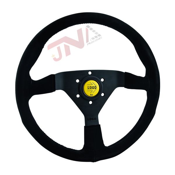 

jdm car suede steering wheel auto leather 14inch racing drift