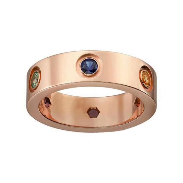 

new arrival designer jewelry band rings women men engagement wedding rings love diamond titanium steel gold-plated rosegold-plated314k, Silver