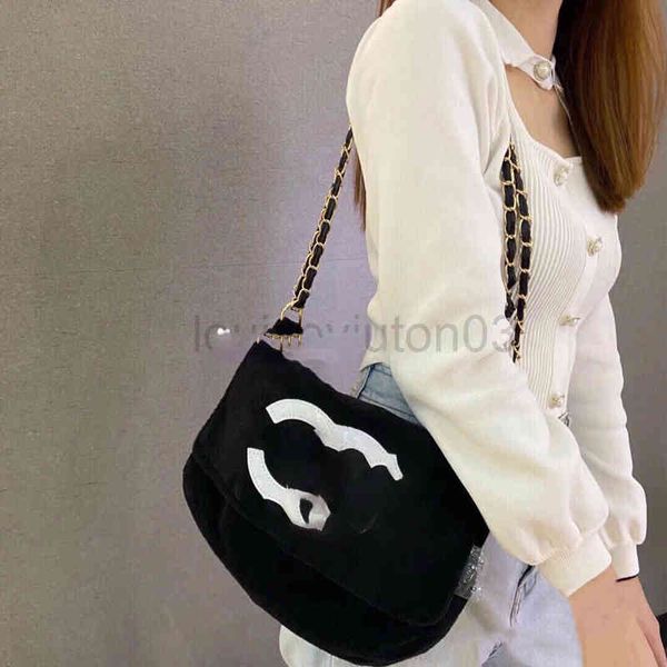 

designer channel bag handbag man woman lovers luxurious fashion velvet single shoulder postman large capacity chain armpit student messenger