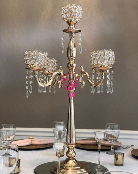 

75cm tall glass candle holder crystal ball stick centerpieces for wedding grand event table centerpieces decoration