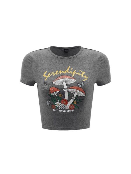 

mod floral & letter graphic tee v8qj#, White