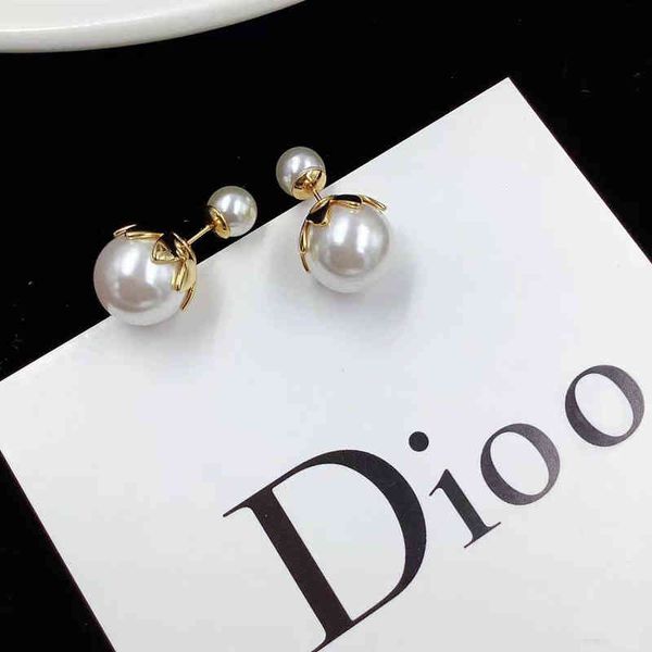 

pearl earrings fashion trend simple design lotus flower style earrings, Golden