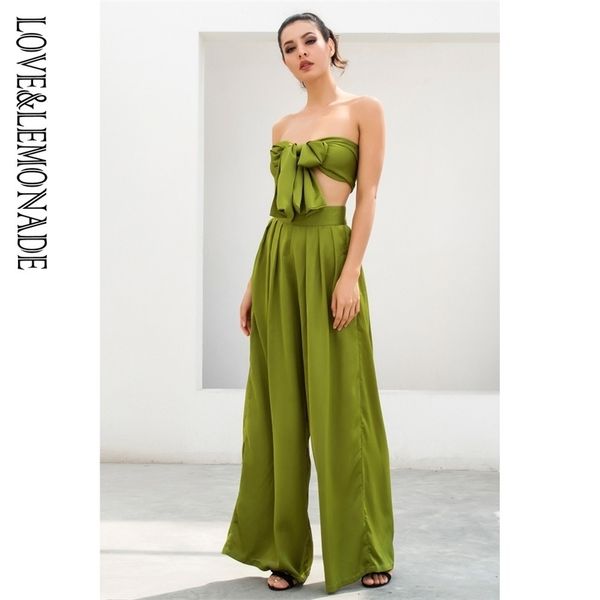 

love lemonade green high waist bell two pieces set lj201117, White