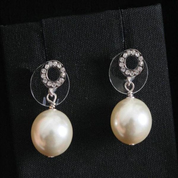 

fashion mini diamond pearl earrings aretes orecchini for women party wedding lovers gift jewelry engagement with box332o, Golden