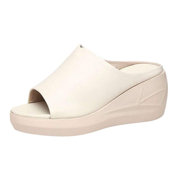 Sandali in plastica Donna 38 Pesce Scarpe centrali Pantofole Zeppa Moda Estate Sandalo Tacco Infradito Bocca Sandali da donnaSandali